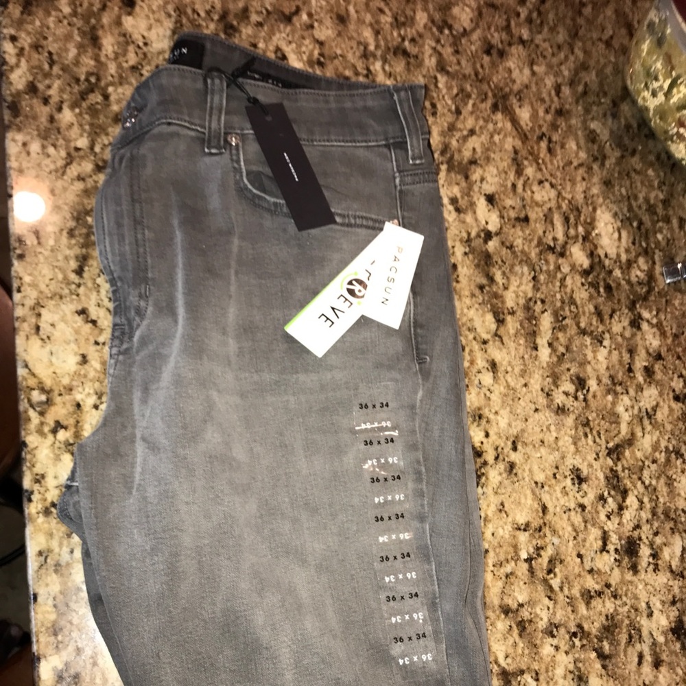 Skinny Gray Denim PacSun 36x34, brand new